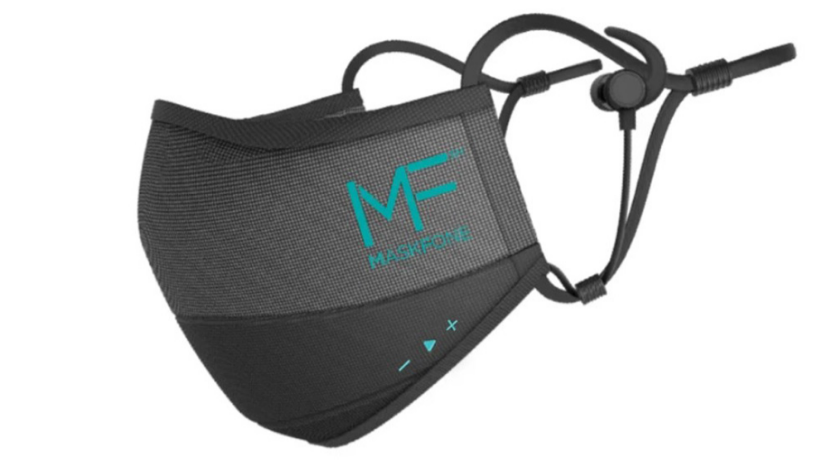 Mascherina tech con cuffie bluetooth integrate